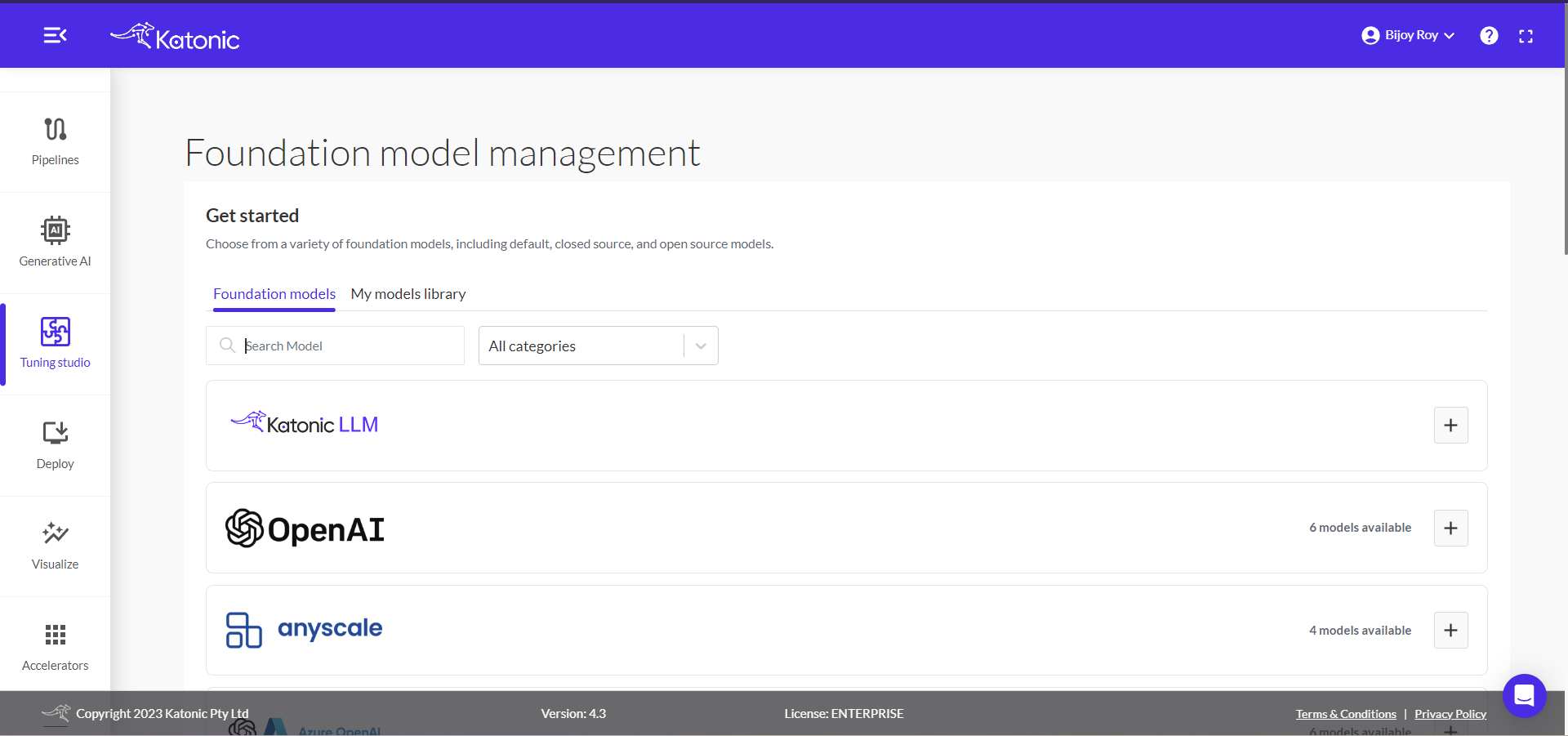 initial dashboard