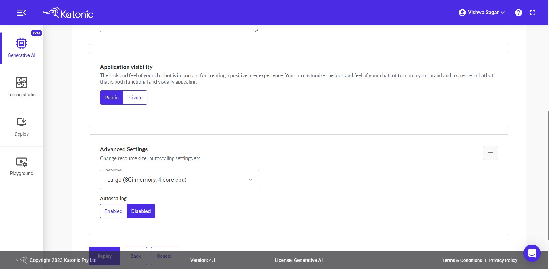 initial dashboard