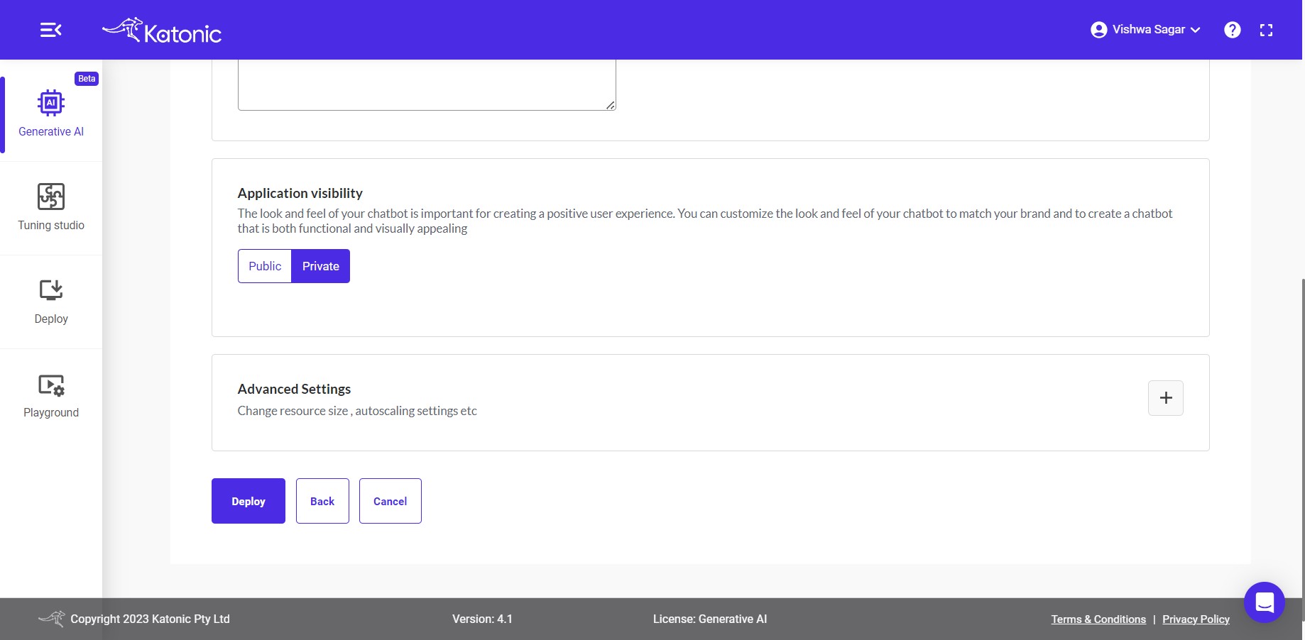 initial dashboard