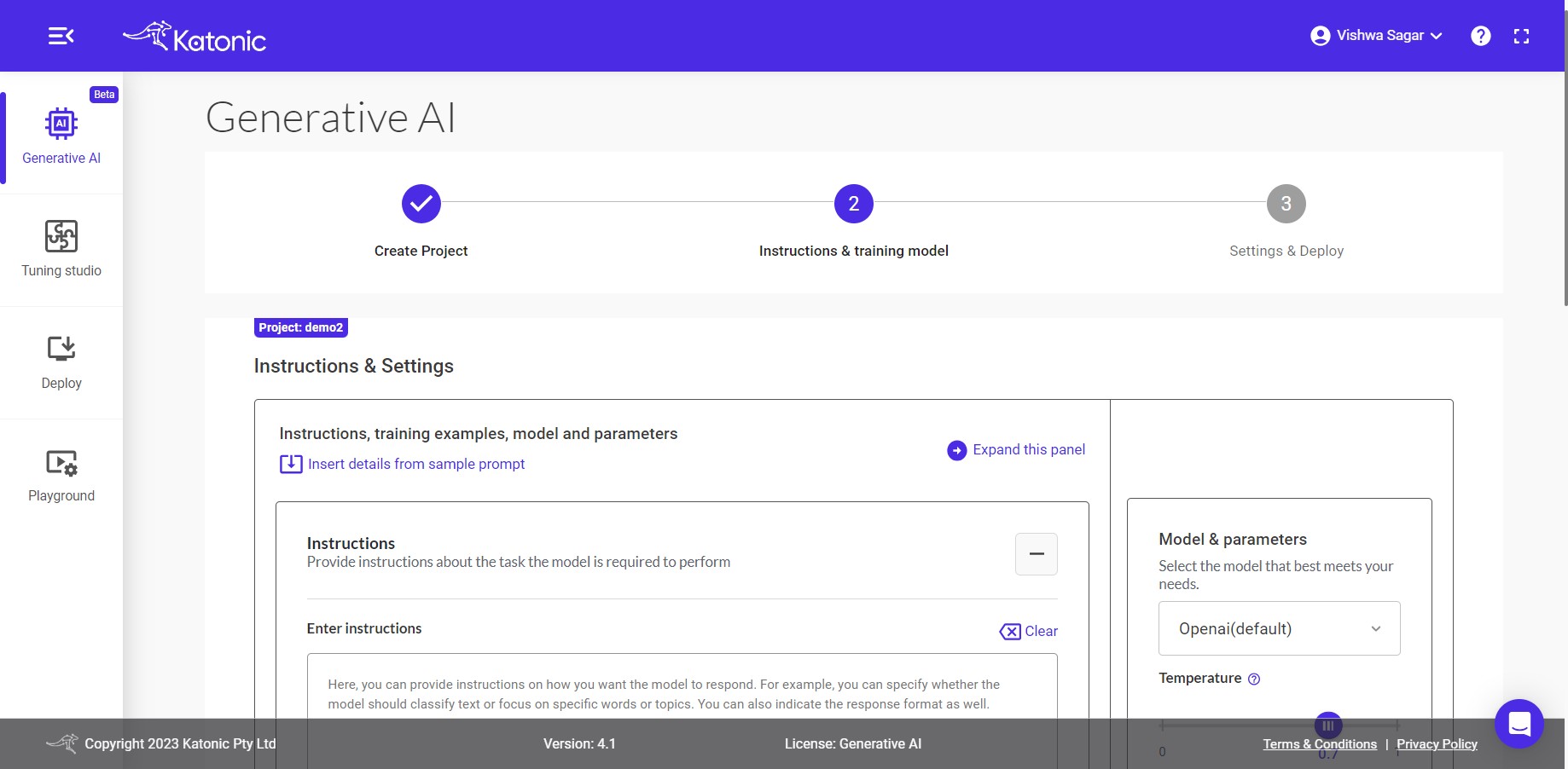 initial dashboard