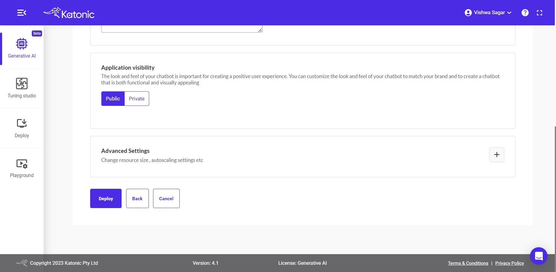 initial dashboard