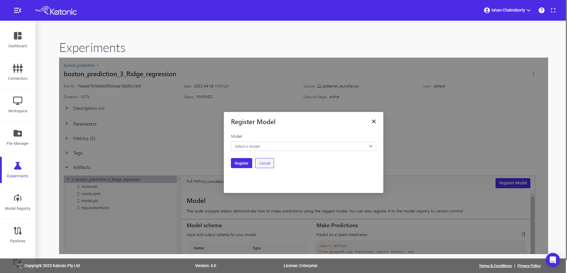 registering new model