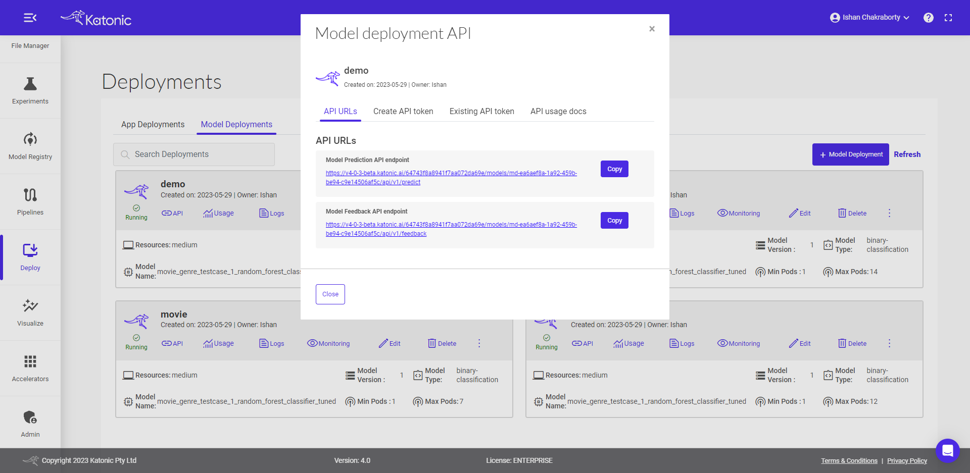 model API