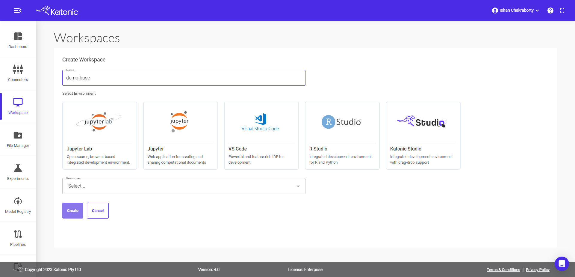 config workspace