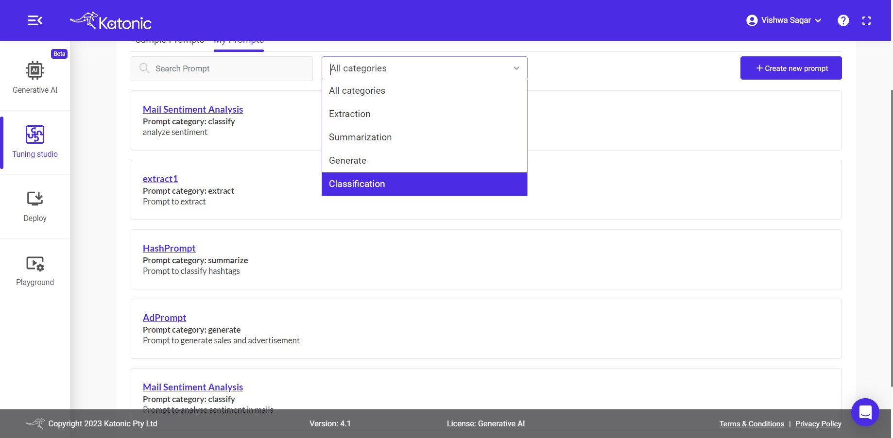 initial dashboard