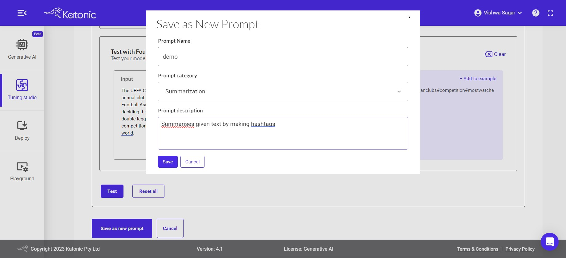 initial dashboard