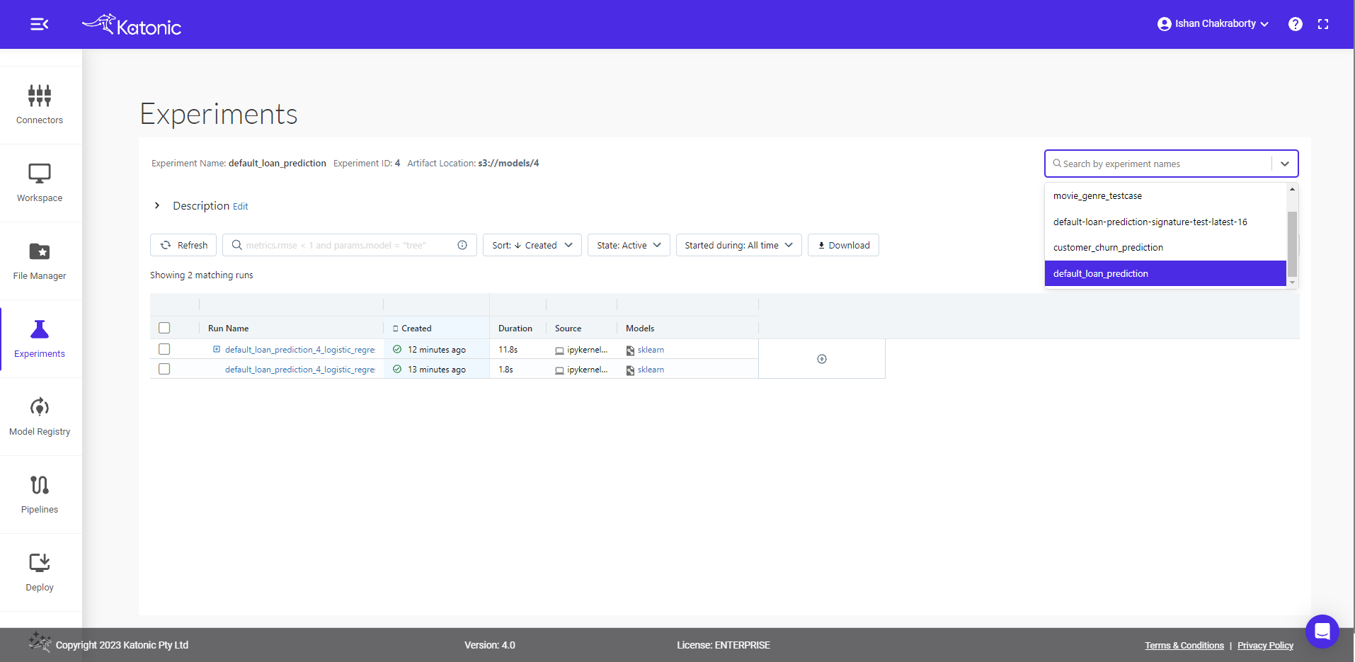 usecase in experiments